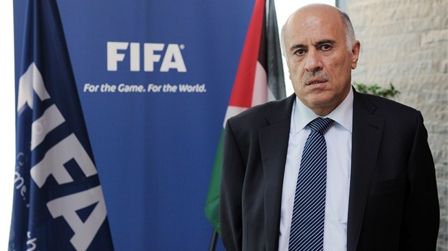 بلاتر يلتقي الرجوب لبحث طلب فلسطين تعليق عضوية إسرائيل جبريل رجوب