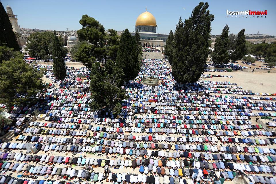 800 مواطن من غزة يتوجهون غدا إلى الأقصى الآلآف يؤدون صلاة الجمعة في المسجد الأقصى