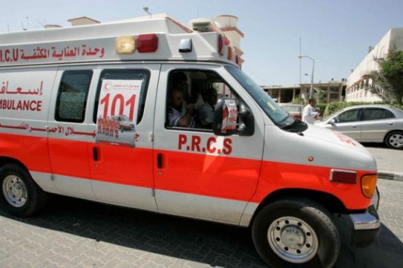 إصابات بانفجار في غزة الهلال الاحمر