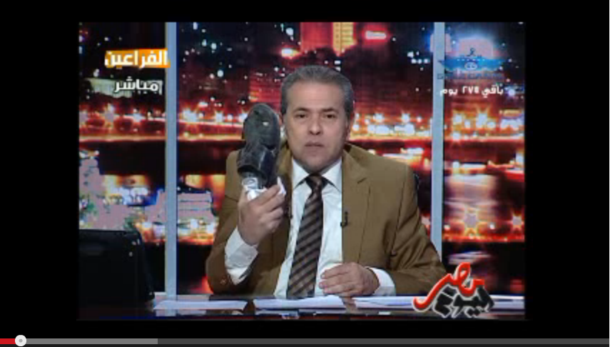 بالفيديو. عكاشة يرفع "الشبشب" لحماس والقسام عكاشة