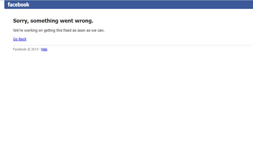 عطل مفاجئ فى "فيس بوك"