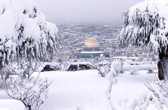 كم مرة تساقطت الثلوج في القدس في آخر 150 عام؟