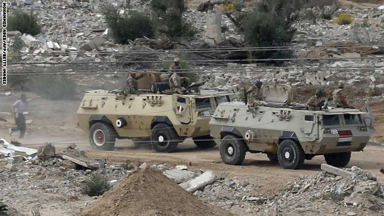 هجوم صاروخي على كمين أمني بسيناء صورة توضيحية