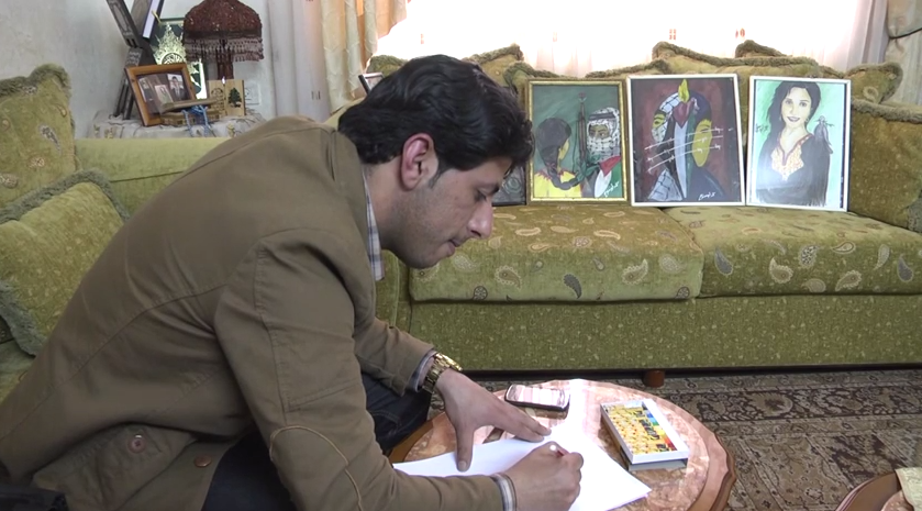 فيديو: رسام فلسطيني يبدع في مجال "الرسم العكسي" اخبار فلسطين