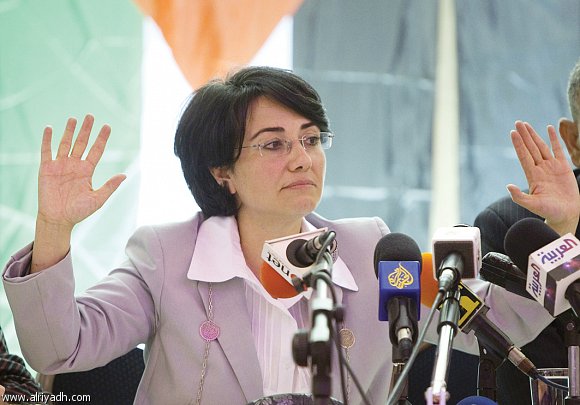 منع حنين الزعبي من التشرح لانتخابات الكنيست حنين الزعبي