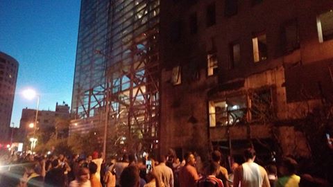 انفجار كبير يستهدف بنكًا في بيروت انفجار كبير يستهدف بنكًا في بيروت