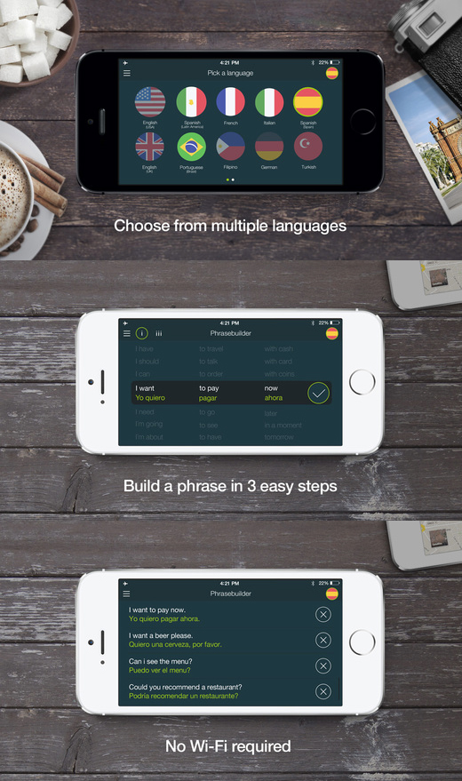 تطبيق لتعلم عبارات وكلمات بعدة لغات لـ"آيفون" تطبيق