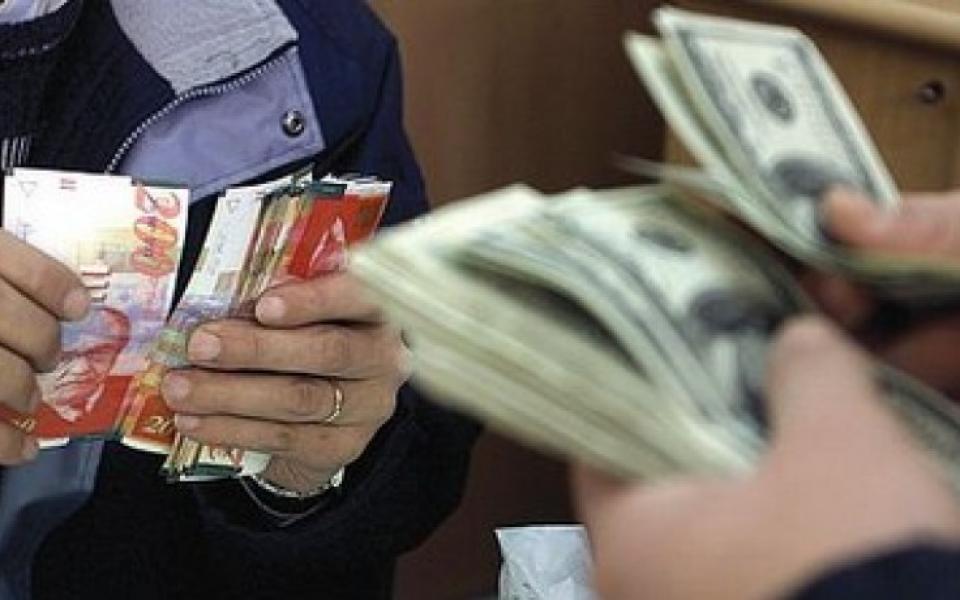 سعر صرف الدولار الأمريكي مقابل الشيكل- هبوط متواصل