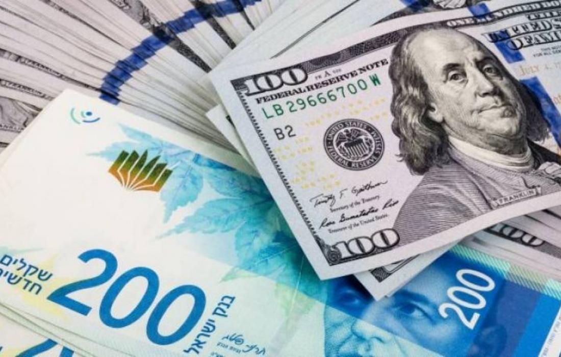 انهيار ملحوظ لسعر صرف الدولار مقابل الشيكل "الاسرائيلي"