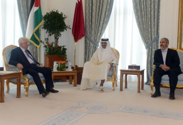 الرئيس يلتقي أمير قطر ومشعل في الدوحة اليوم اجتماع في قطر