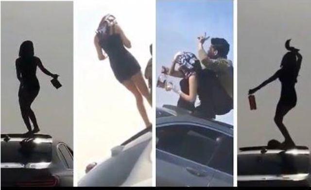 شاهد: غضب في السعودية من فتاة رقصت بملابس قصيرة فوق سيارة
