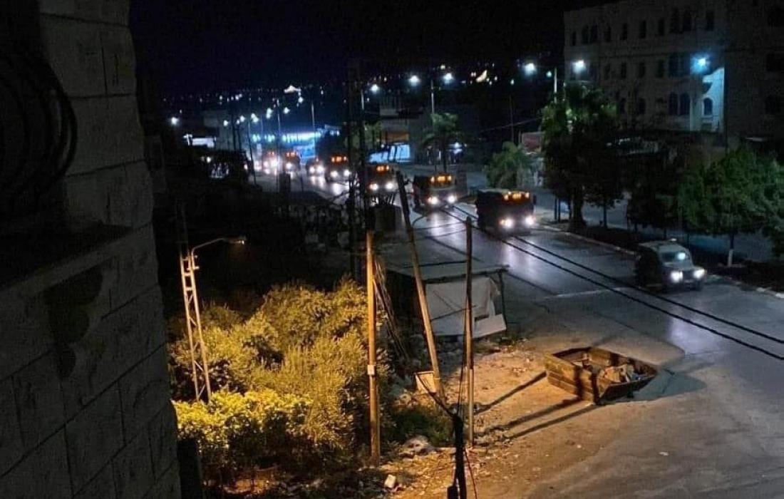 قوات الاحتلال تقتحم مدينة جنين من عدة محاور بمشاركة عشرات الآليات العسكرية
