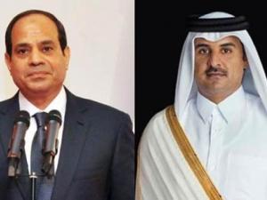 السيسي وامير قطر
