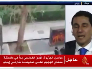فيديو: مراسل الجزيرة في فرنسا يبكي على الهواء.. لماذا؟ 