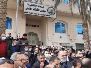 اعتصام للمحامين بمحكمة نابلس رفضًا للقرارات بقوانين