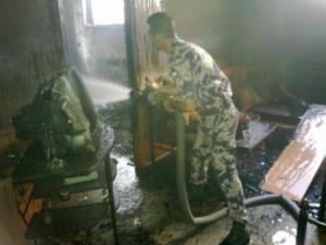 حريق في البيرة